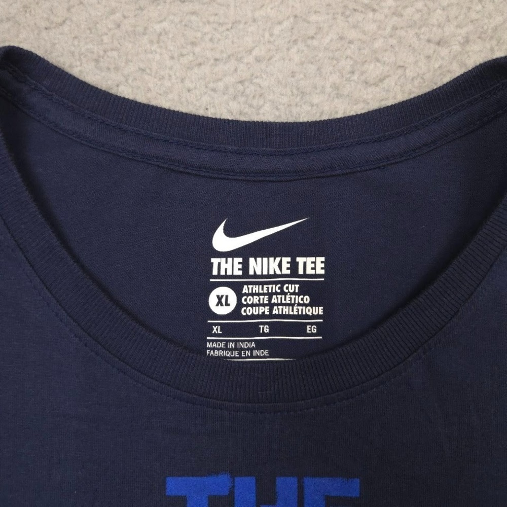Nike "The Beast Never Stops" Graphic T-Shirt Navy Blue XL Athletic Cut - Picture 3 of 12